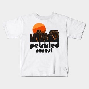 Retro Petrified Forest ))(( Tourist Souvenir National Park Design Kids T-Shirt